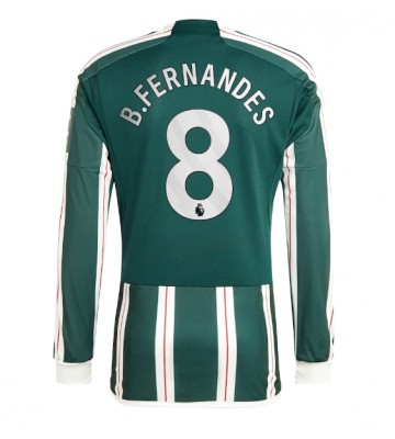 Manchester United Bruno Fernandes #8 Venkovní Dres 2023-24 Dlouhým Rukávem